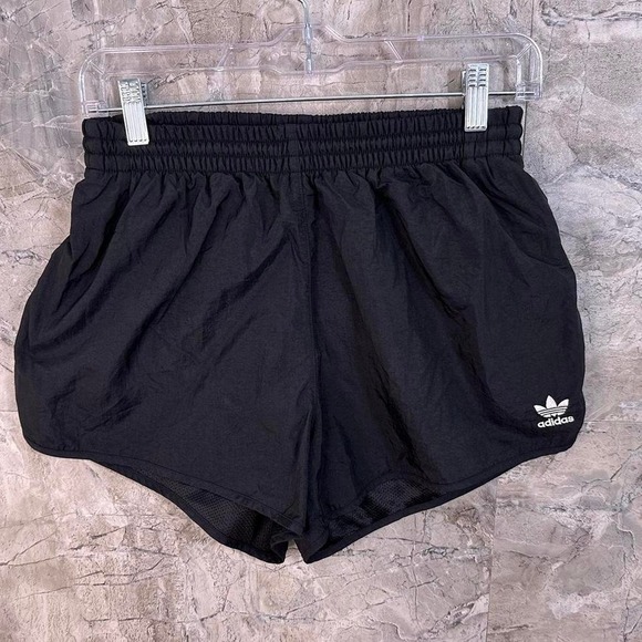 Adidas black and white 3-stripe shorts adidas Mesh Woman's Small - Picture 1 of 5